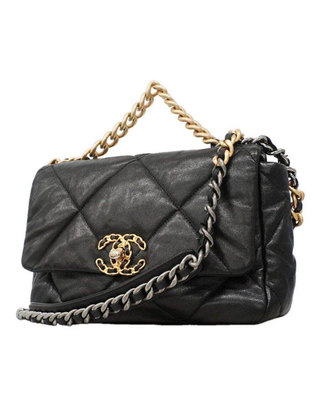 Chanel Handbag Chanel 19 Calfskin Black 2-Way Bag